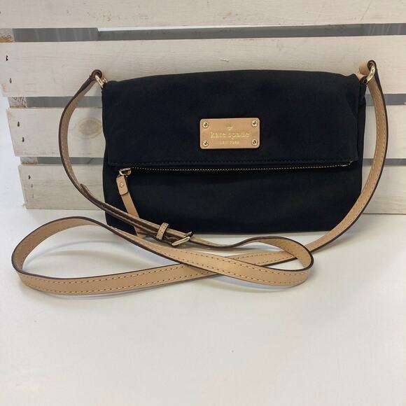 KATE SPADE, SMALL BLACK NYLON WOMENS CROSSBODY BAG - Picture 1 of 12
